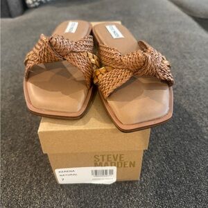 Steve Madden Natural Braided Sandals